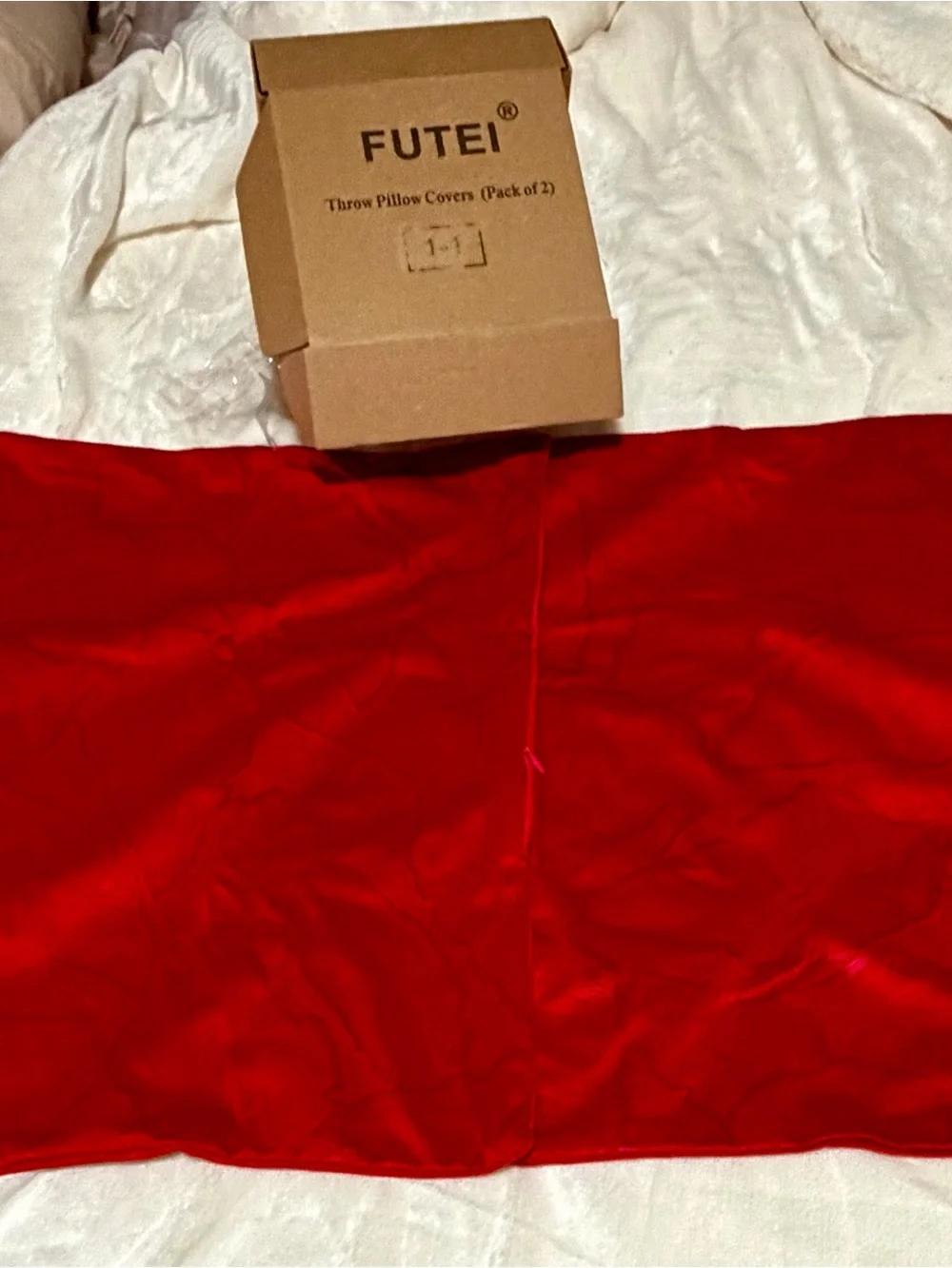 Red Velvet Holiday Decorative Pillow - Luxe Festive Accent